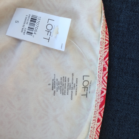 Ann Taylor Loft Beach Side Tie Halter 2PC Tankini Set Swimsuit Top M Bottom S - Picture 9 of 10